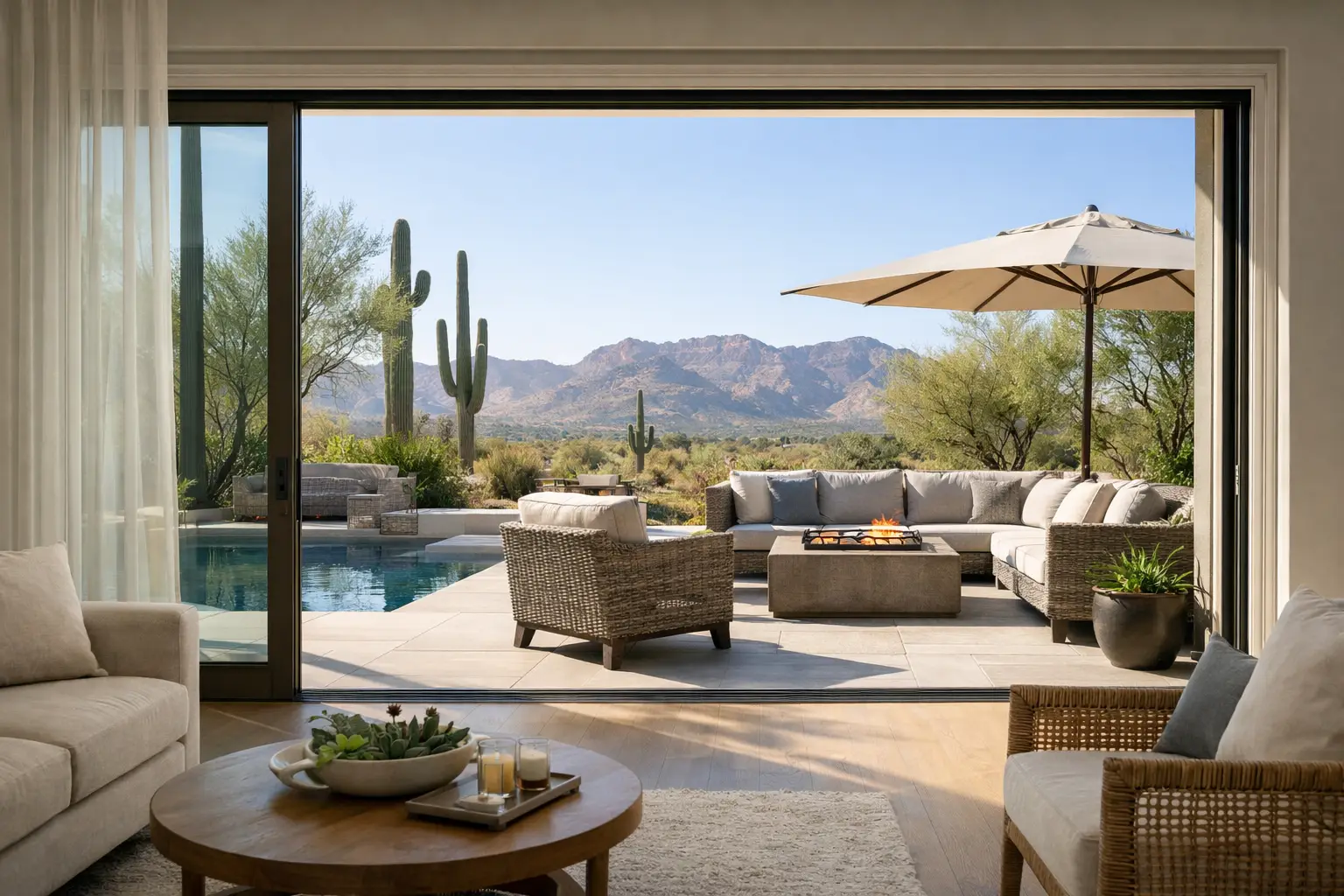 Pocket Patio Doors: Space, Light, and Arizona Heat