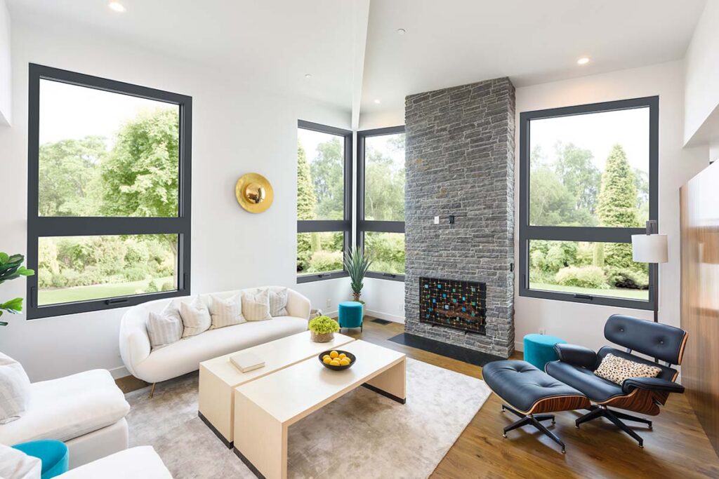 Fiberglass windows in a modern home