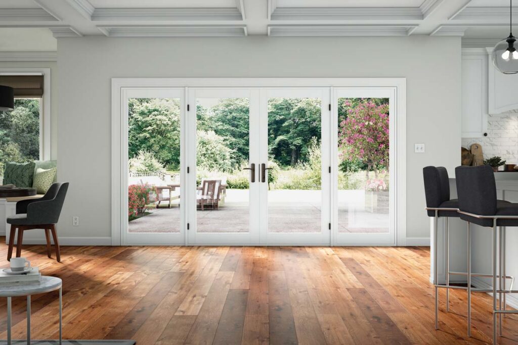 Interior view of new doors in a home