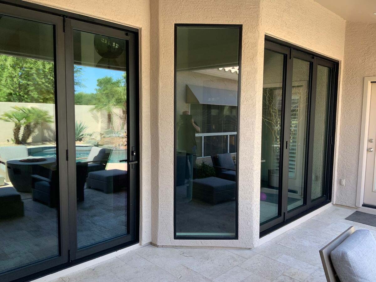 After installation of windows and doors at a client's home